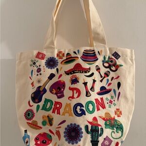 Colorful Canvas Tote Bag Dragon pharma